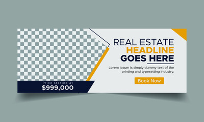 Web banner and social media cover template design 