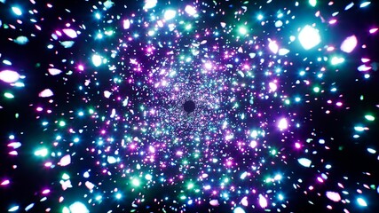 littering Neon Particle Flakes Background