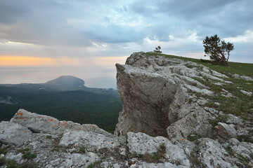 Precipice on southern coast of Crimea, Crimean Mountains