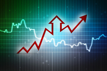 3d rendering business graph and documents, Real estate Concept