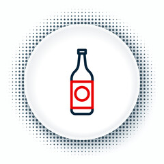 Line Beer bottle icon isolated on white background. Colorful outline concept. Vector