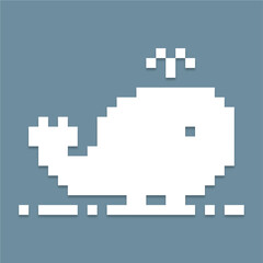 Obraz premium whale pixel art