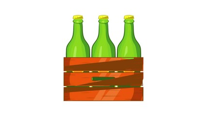 Box of beer icon animation cartoon best object isolated on white background