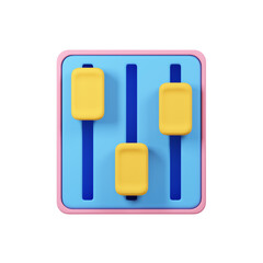 Equalizer icon isolated on white.