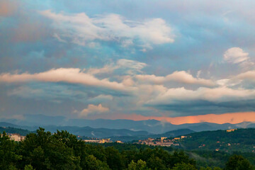 Clouds above the city 