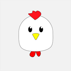 flat vector icon chicken . vector illustration