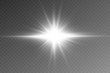 Vector transparent sunlight special lens flare light effect. PNG. . Vector illustration