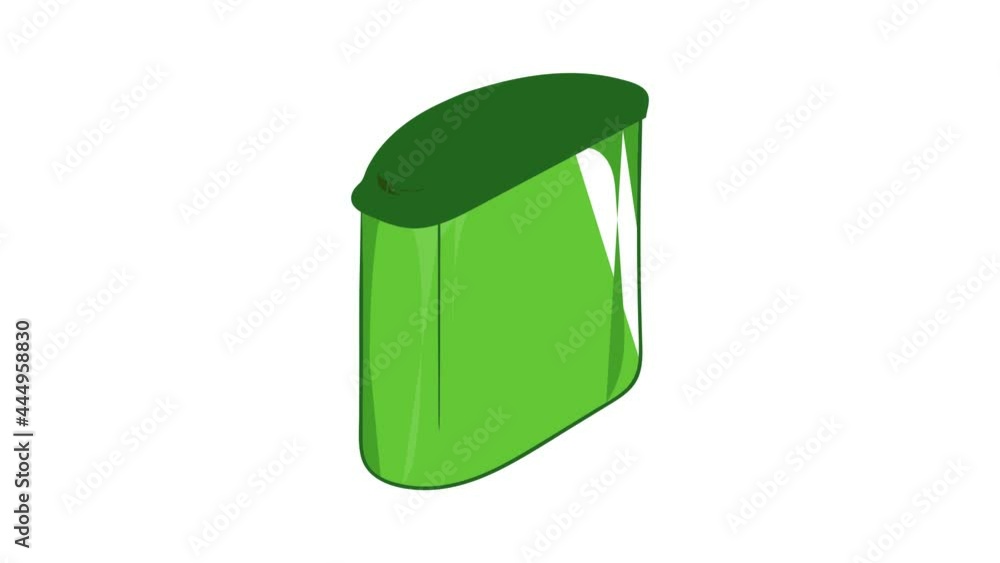 Aufkleber trash can with lid icon animation cartoon best object isolated on white background
