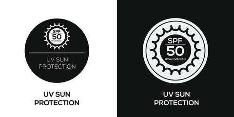 Obraz premium Creative (uv sun protection spf 50) Icon ,Vector sign.