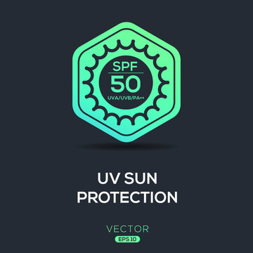 Creative (uv sun protection spf 50) Icon ,Vector sign.