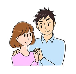 手を繋ぐカップル