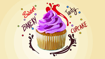 cupcake with cream