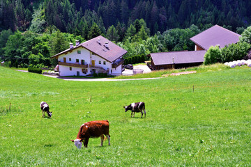 panorama of the val di funes south tyrol Italy