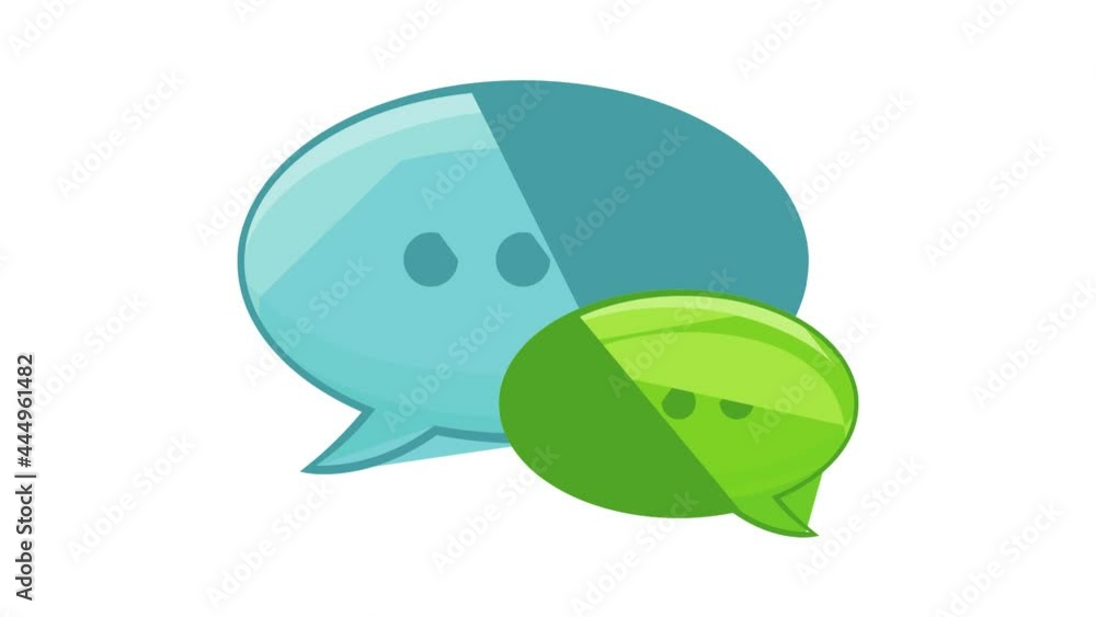 Poster speech bubble conversation icon animation cartoon best object isolated on white background
