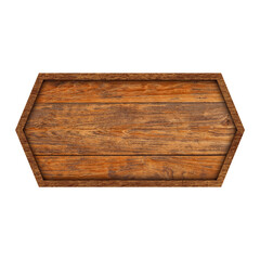 Wooden sign boards or frame wood isolated on white background. Object with clipping path