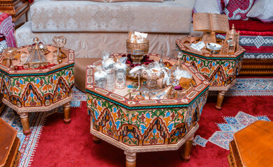 Moroccan wedding gifts. Packages full of gifts that the husband gives to his wife on her wedding night