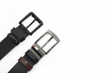 men's black belt with metal buckle