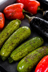 Fresh vegetables on table. Market vegetable, garden.Diet concept. Healthy organic vegetarian food.