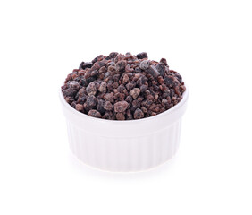 Himalayan Black Salt  isolated on white background