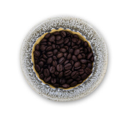 coffee beans isolated on white background