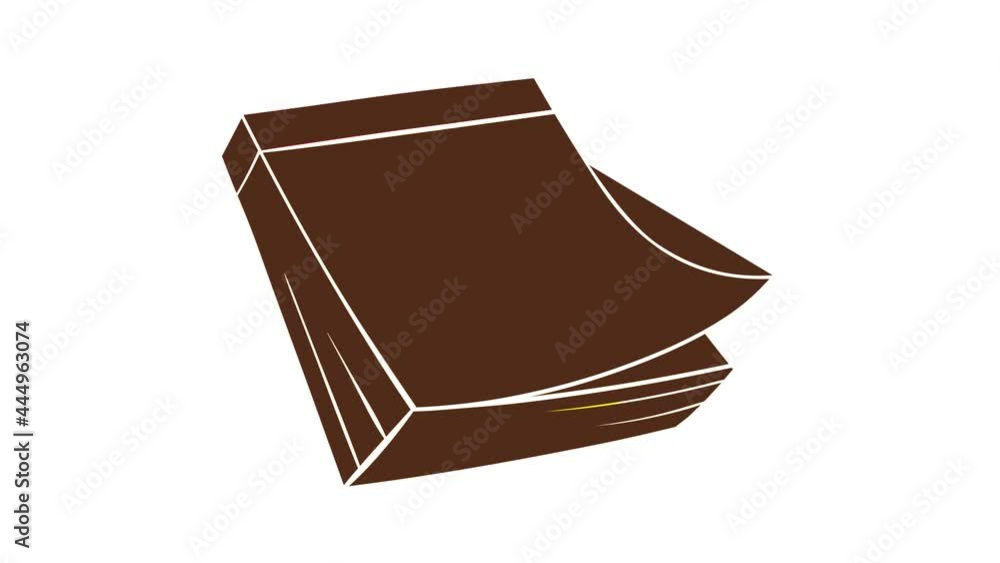 Poster yellow notebook icon animation cartoon best object isolated on white background