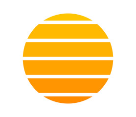 Sun symbol icon. Vector illustration.