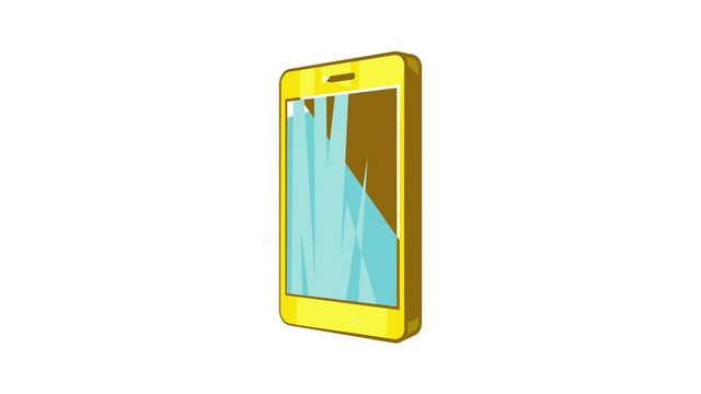 Smartphone icon animation cartoon best object isolated on white background