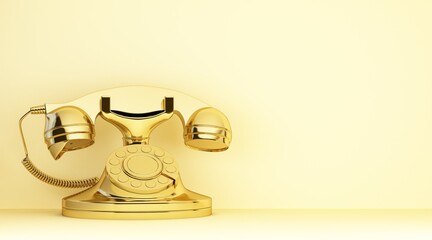 gold retro phone