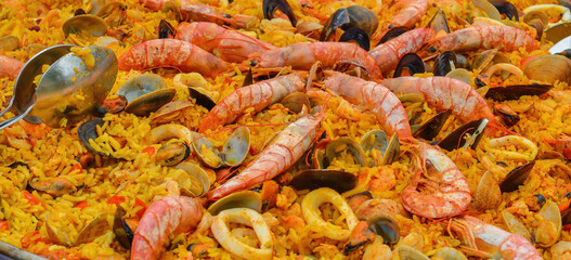 Portuguese Seafood Paella with Mussels