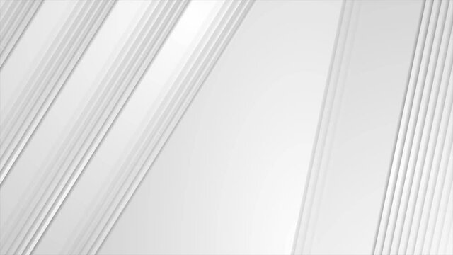 White grey minimal stripes abstract technology geometric motion background. Seamless looping. Video animation Ultra HD 4K 3840x2160