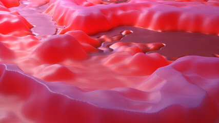 3d render abstract wallpaper with futuristic gel surface.