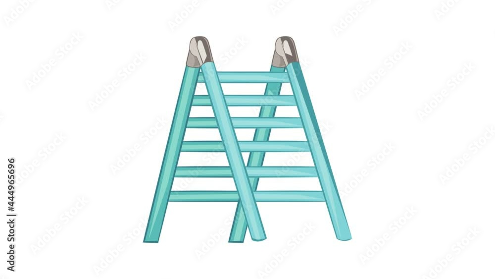 Poster ladder icon animation cartoon best object isolated on white background