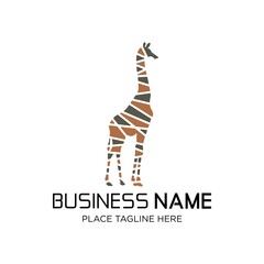 Giraffe Logo Design Vector Image