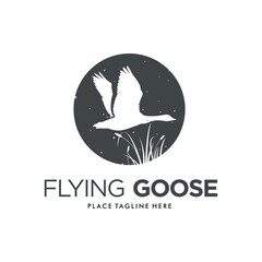 Goose Duck Fowl Mallard Logo Design Vector Image