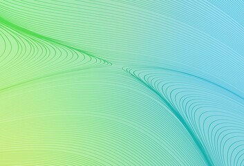 Light Blue, Green vector backdrop with curved lines.