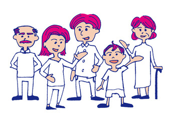 家族 父 母 子供 祖父