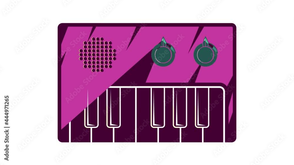 Poster synth icon animation cartoon best object isolated on white background