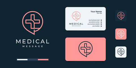 Fototapeta na wymiar Creative medical messages logo templates.