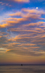 Suan Son Pradipat Beach at sunset in Prachuap Khiri Khan, Thailand