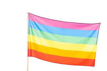 rainbow colors on lgbt flag isolated on white