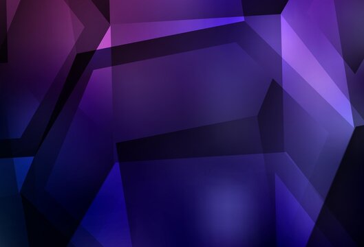 Dark Purple vector template in hexagonal style. © smaria2015