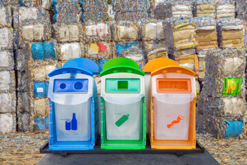 Recycling industry. Business Recycling.Waste separation. - obrazy, fototapety, plakaty