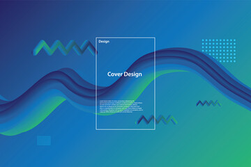 Blue liquid wave background with smooth gradients and modern abstract flow