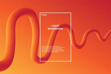 orange liquid background vector illustration