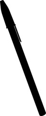Vector illustration of black silhouette of a pen