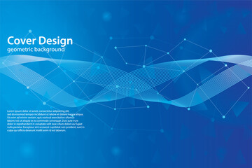 blue tech background vector illustration