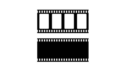 Film Strips illustration. vector black and white editable flat illustration of film strips