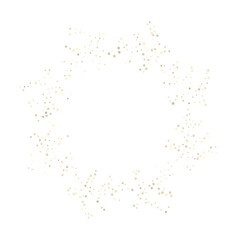 Gold Glitter Stars. Luxury Shiny Confetti.