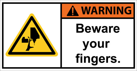 Beware of the dangers of CNC machines.,Warning sign.