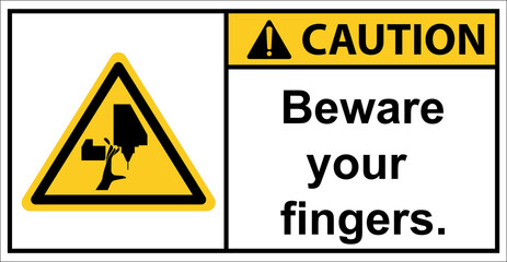 Beware of the dangers of CNC machines.,Caution sign.